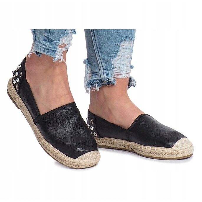 Černé espadrilky s knoflíky Dolita černý 1