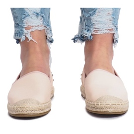 Růžové espadrilky s cvočky Dolita růžový 1