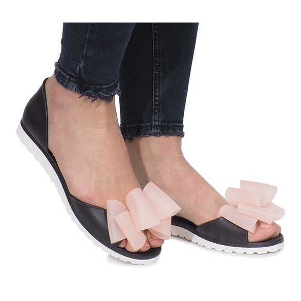 Černé sandály Meliski Flower City černá 1