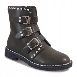 Zelené boty s cvočky WD-713 vícebarevný zelený 1