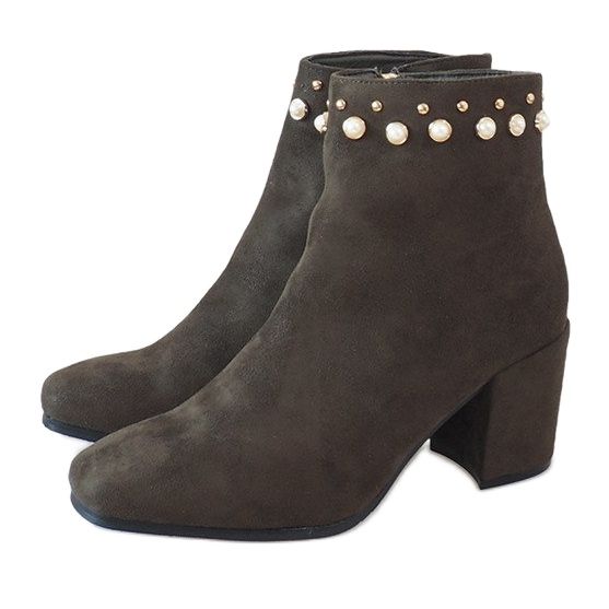 Extravagantní zelené kotníkové boty na sloupku X9079 vícebarevný zelená 2