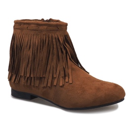 Velbloudí boty s třásněmi boho LM-656 hnědý 1