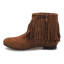 Velbloudí boty s třásněmi boho LM-656 hnědý 2