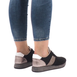 Černé sportovní tenisky se síťovinou 5510-1 černá 1