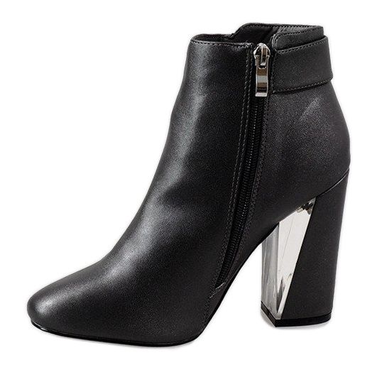 Šedé boty na sloupku MJ1515 šedá 1 Šedé boty na sloupku MJ1515 šedá 1