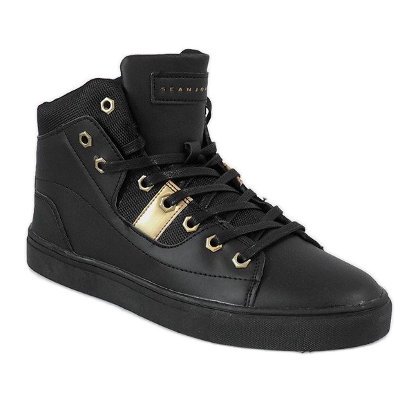 Černé vysoké pánské tenisky SM1486-001 černá 1