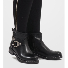 SDS Černé zavinovací boty 7313-PA černý 1