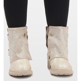 Marquiiz Zlaté zdobené boty 6352-PA zlatý 1