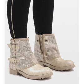 Marquiiz Zlaté zdobené boty 6352-PA zlatý 2