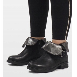 Marquiiz Černé zavinovací boty F2083 černá 1