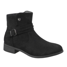 Kayla Shoes Černé kozačky JKD-52 černý 1