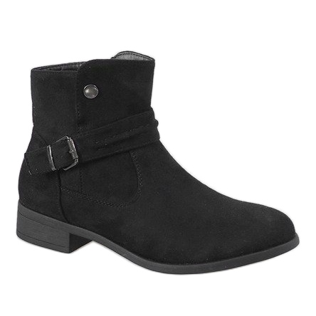 Kayla Shoes Černé kozačky JKD-52 černý 1