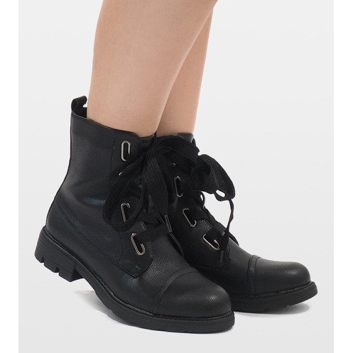 Kayla Shoes Černé šněrovací boty S161 černý 1