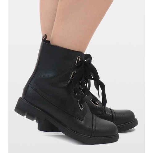 Kayla Shoes Černé šněrovací boty S161 černý 2