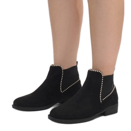 Černé kozačky s elastickým Q-29 černý 1