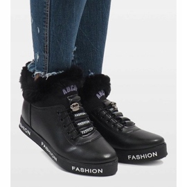 Černé kozačky s podšívkou GF-ZM106 černá 2
