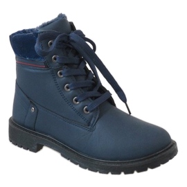 Dámské tmavě modré zateplené boty NR06-2 námořnická modrá 1