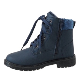 Dámské tmavě modré zateplené boty NR06-2 námořnická modrá 2