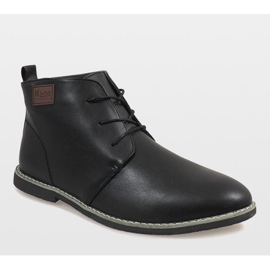 Pánské černé zateplené polobotky 989-1 černá 1