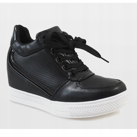 Černé tenisky se zlatým zipem MY560 černá 1