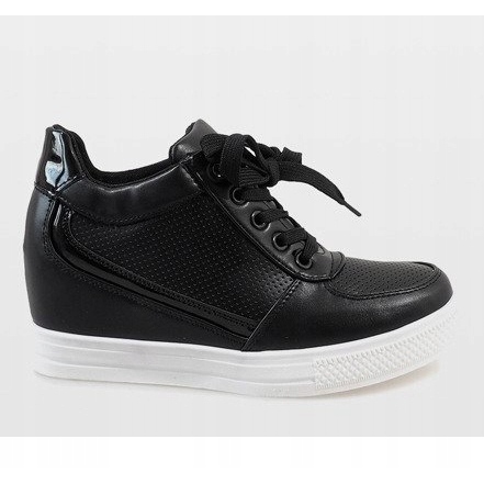 Černé tenisky se zlatým zipem MY560 černý 2