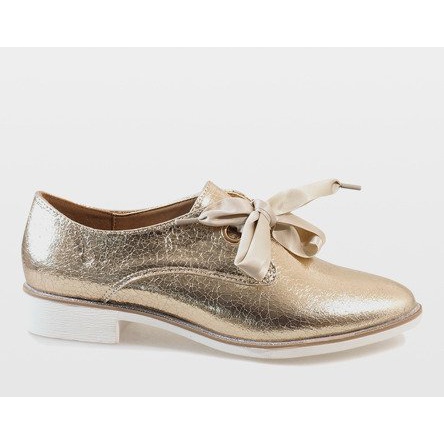 Zlaté šněrovací boty L7100 zlatý 1