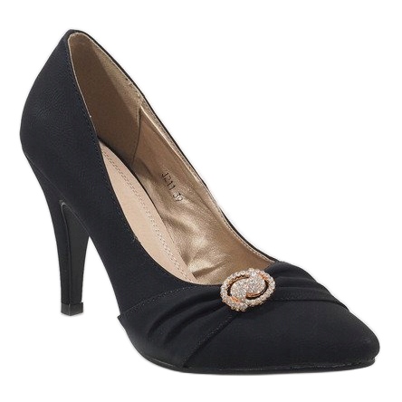 Černé vysoké podpatky J211 černá 1