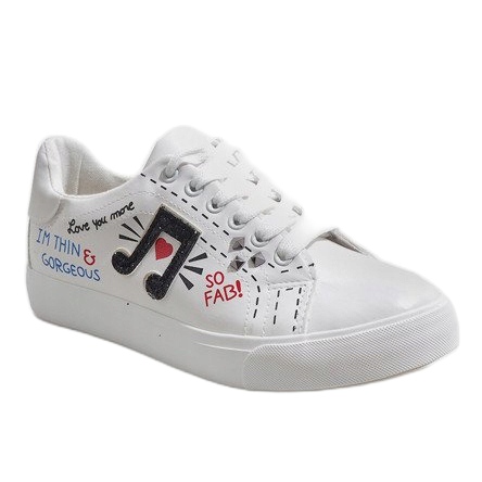 Bílé tenisky s nádechem G-106 bílý 1