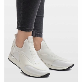 Bílé lycrové tenisky R-403 bílý 2