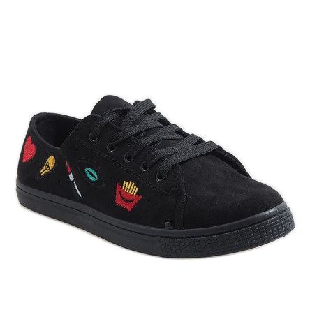 Černé tenisky razítko JX42 černá 1