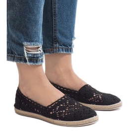 Černé krajkové tenisky JX57P černá 2 Černé krajkové tenisky JX57P černá 2