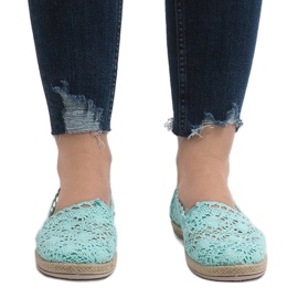 Zelené tenisky s krajkou JX57P zelená 2