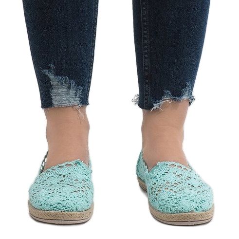 Zelené tenisky s krajkou JX57P zelená 2