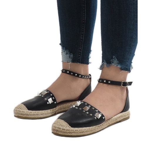 Černé espadrilky s cvočky Favara černý 1