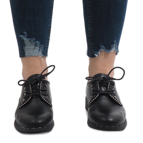 Černé jazzové boty Ćwieki 6288-1 černá 2