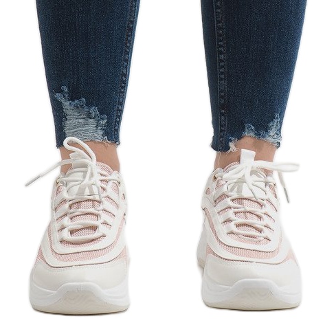 Bílé módní sportovní boty BO-15 bílý 1