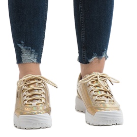 Zlatá módní sportovní obuv 82017 zlatý 2