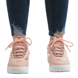 Růžová módní sportovní obuv BO-62 růžový 1