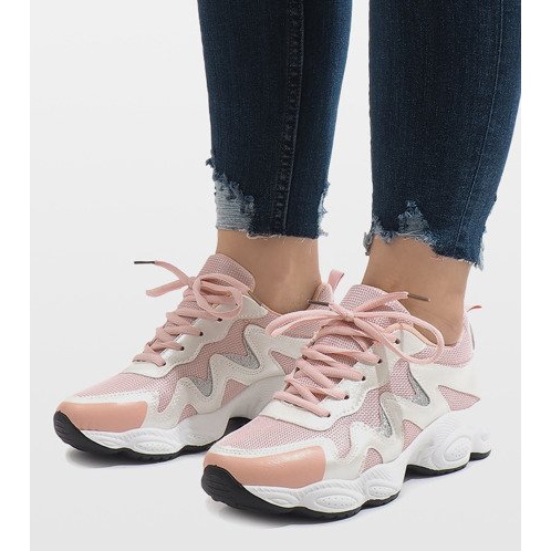 Růžová módní sportovní obuv KB-153 růžový 1 Růžová módní sportovní obuv KB-153 růžový 1