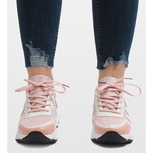 Růžová módní sportovní obuv KB-153 růžový 2 Růžová módní sportovní obuv KB-153 růžový 2