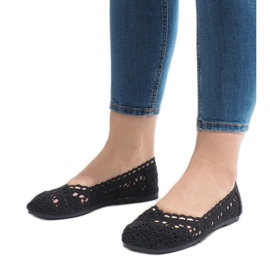 Černé krajkové tenisky JX59P černá 1