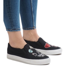 Černé nazouvací tenisky NB102P černá 2