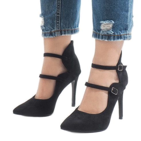 Černé kozačky na vysokém podpatku 6613-5 černá 1 Černé kozačky na vysokém podpatku 6613-5 černá 1