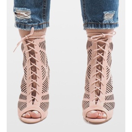 Růžové kozačky na čepu 1610-225 růžový 2