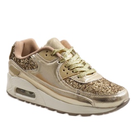 Zlatá lesklá sportovní obuv B64-1 zlatý 1