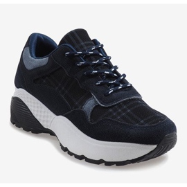 Módní tmavě modrá sportovní obuv 61012 námořnická modrá 1