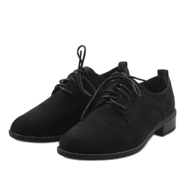 Černé jazzové boty, semišové boty C-7183 černá 2