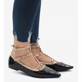 Černě lakované balerínky 127-12 černý 2