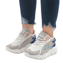 Vícebarevná trendy sportovní obuv 9115 modrá bílý růžový šedá 1