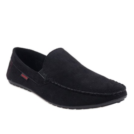 Černé elegantní polobotky AB96K-1 mokasíny černý 1